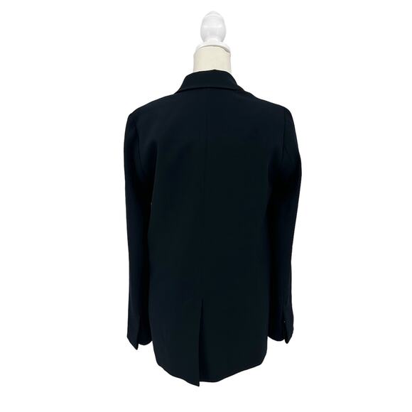 Madewell Black Lycée Drapey Blazer Suit Jacket Womens 0 Collared Oversized Fit - Picture 10 of 13